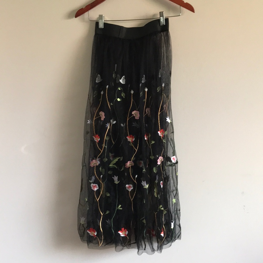 Tulle floral skirt